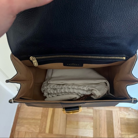 Delvaux Navy Blue Leather Brillant Handbag - Picture 7 of 11